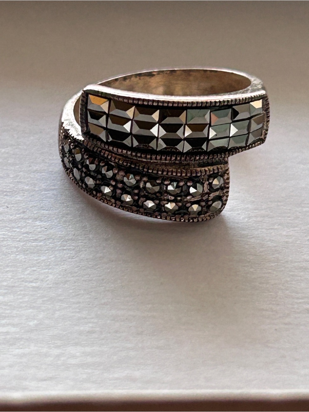 Vintage Sterling Silver Marcasite Ring